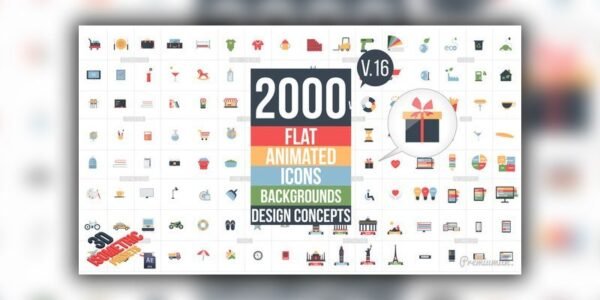Flat Animated Icons Library